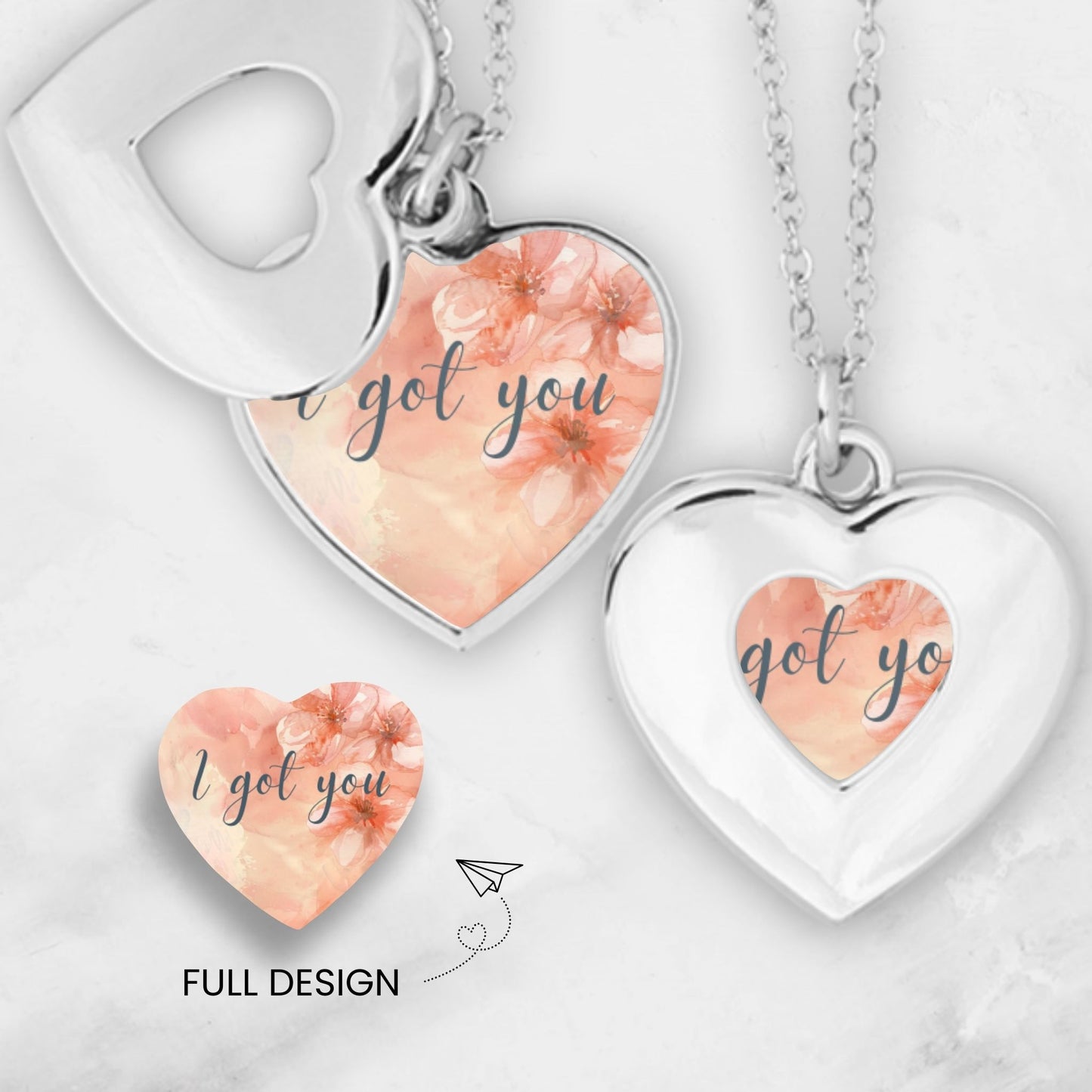 "I got you" Heart Necklace