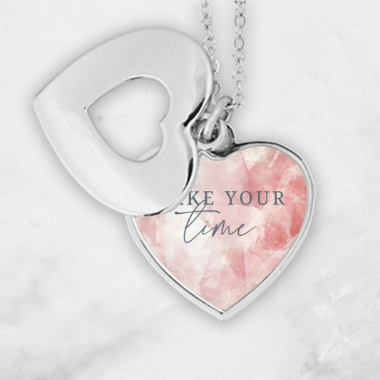 "Take your time" Heart Necklace