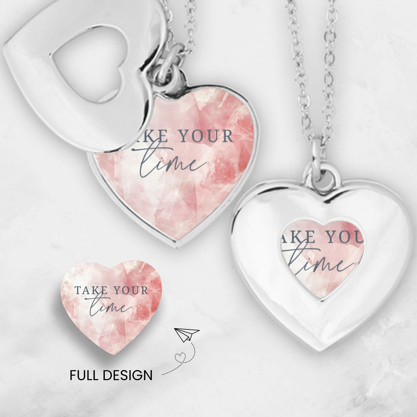 "Take your time" Heart Necklace